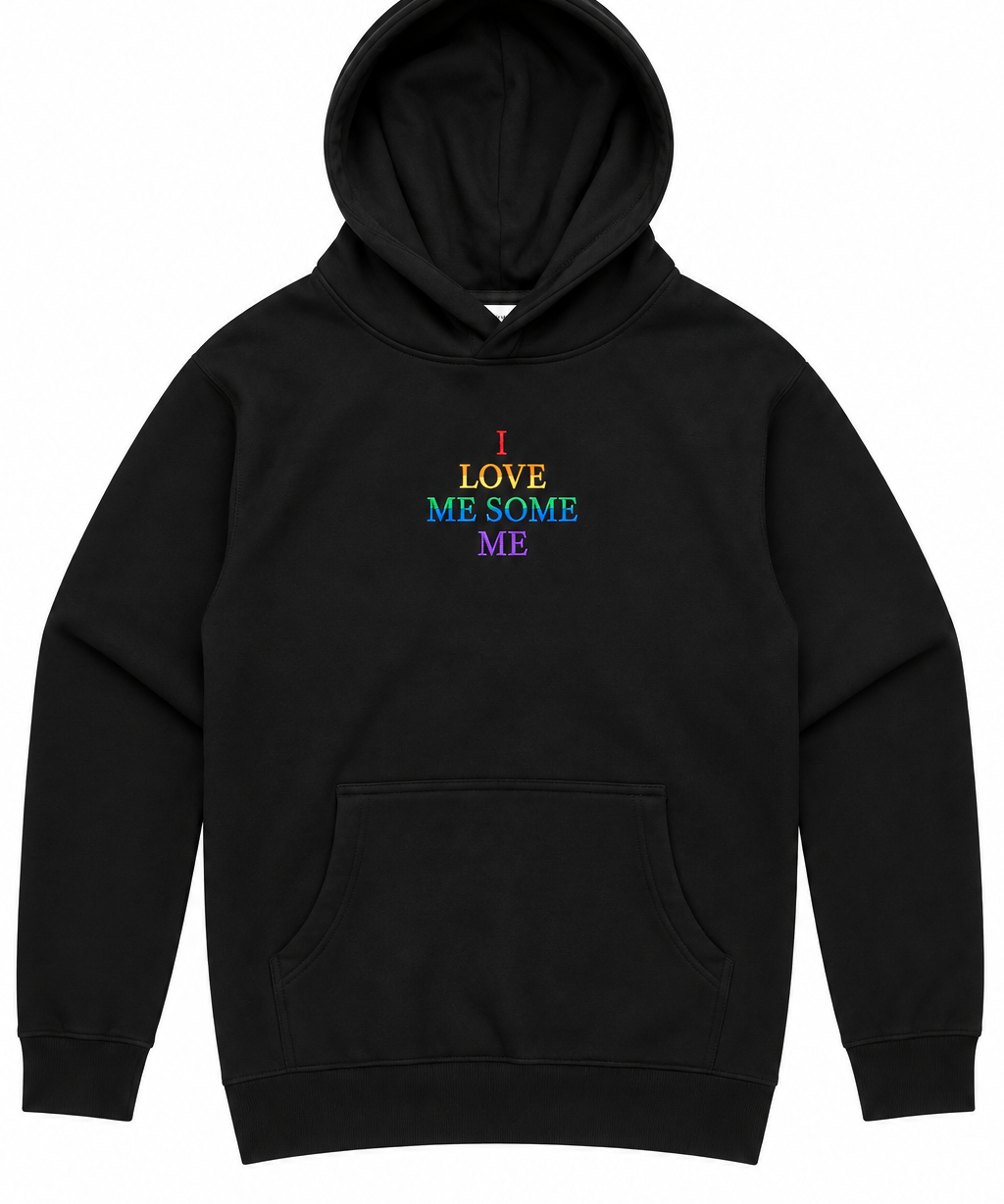 I Love Me Some Me Rainbow Embroidered Hoodie