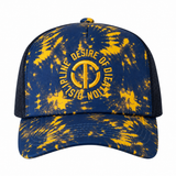 Navy & Gold Tie-Dye Trucker Hat – D.D.D. Collection