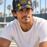 Navy & Gold Tie-Dye Trucker Hat – D.D.D. Collection